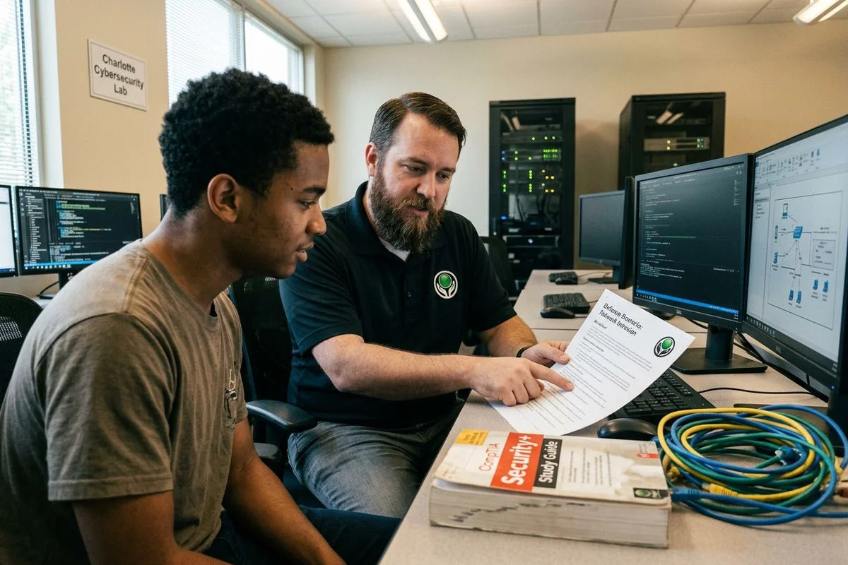 Cybersecurity Training demonstration on a Charlotte training site