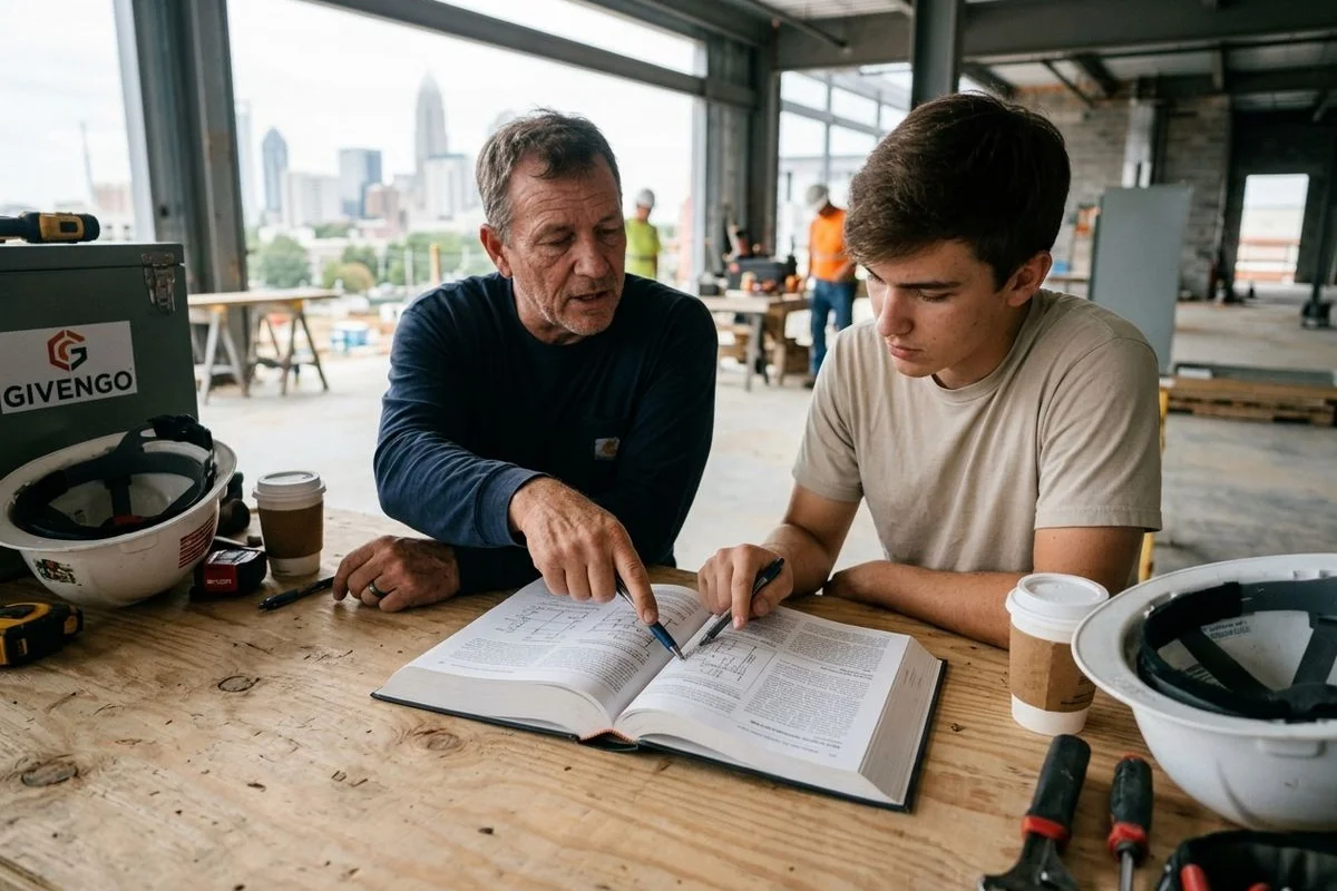 Electrical Training demonstration on a Charlotte training site