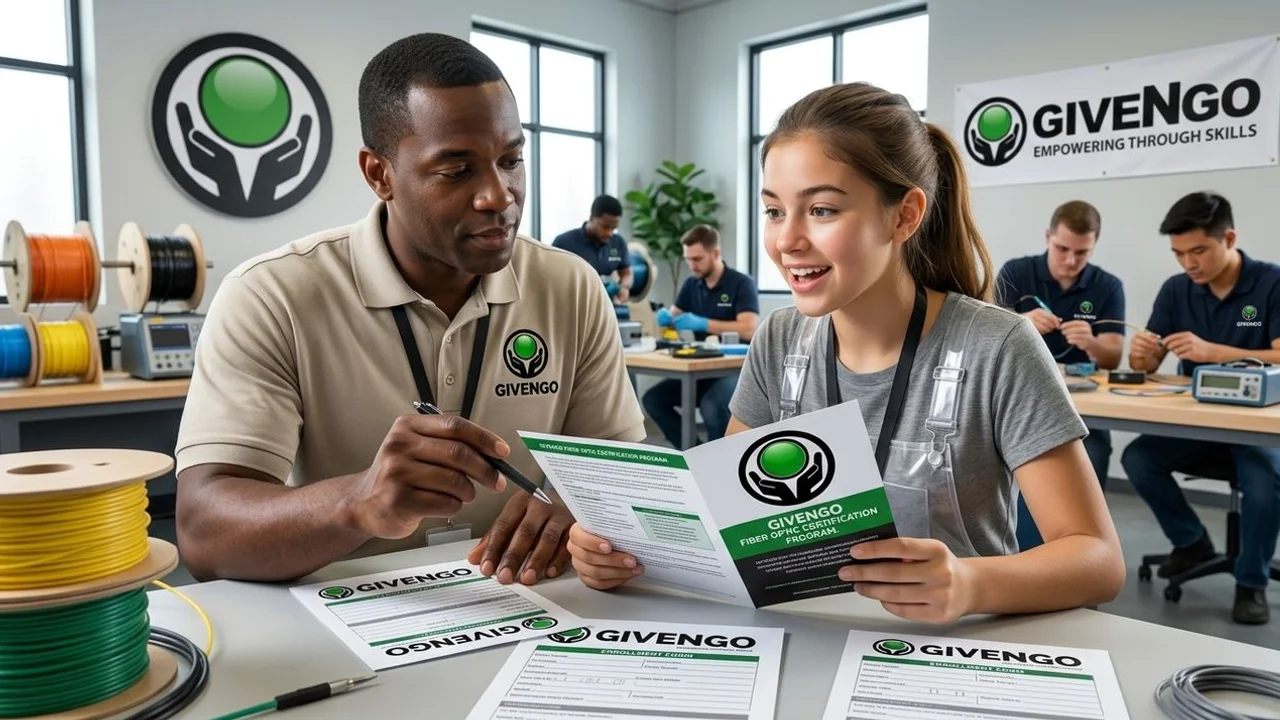 Prospective fiber optic trainee at Give N Go intake