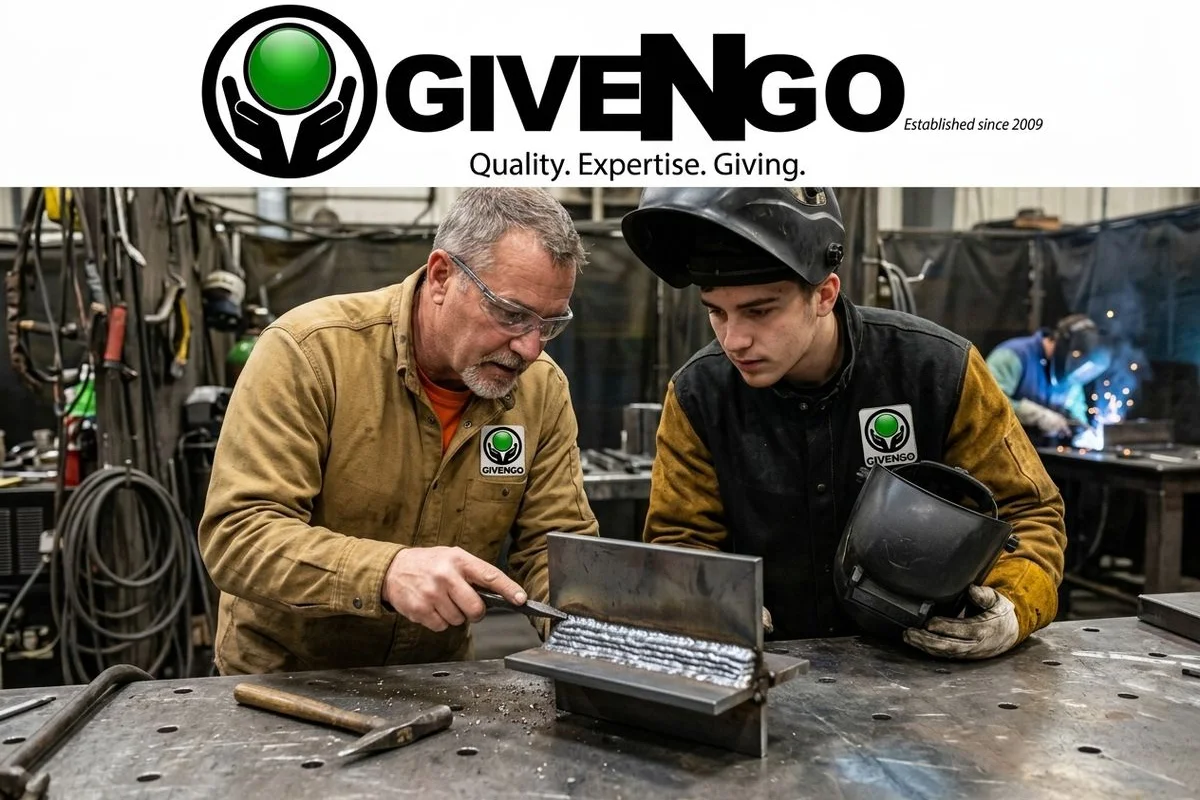 Welding Training demonstration on a Charlotte training site